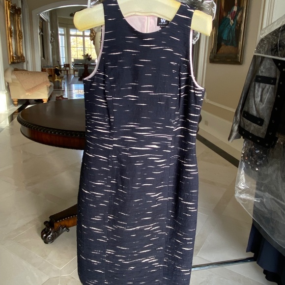 W By Worth, Size 10 Sleeveless Dress with Matching Jacket - NEW, Navy & Pink - Picture 2 of 14